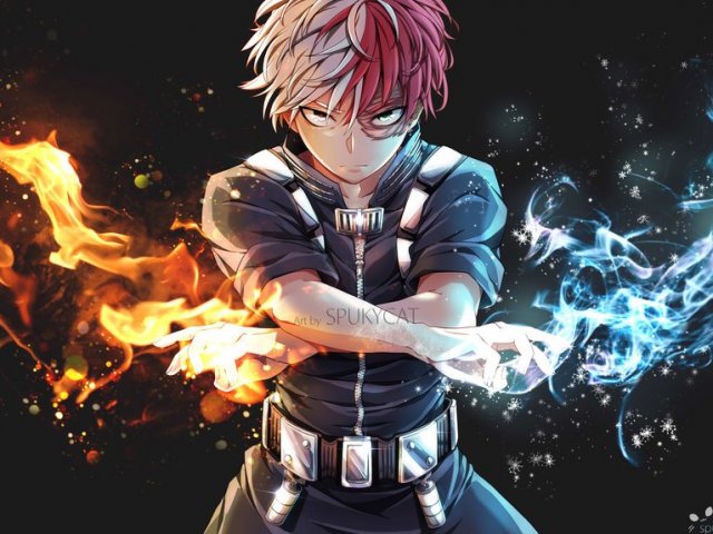 Meio frio, meio quente (boku no hero academia)